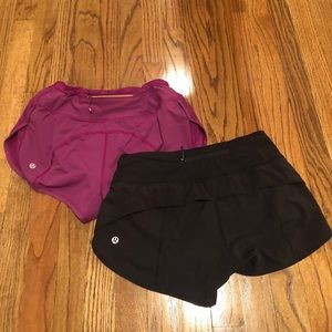 lululemon shorts gently used, in great condition!